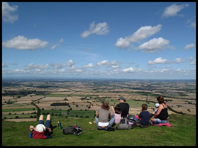 A classic English summer's view, from the top of The Wrekin