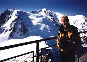 Mont Blanc summit from Aiguille du Mii