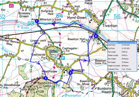 Map of Beeston route