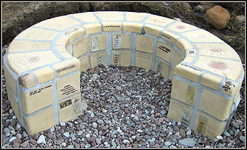 The interesting new public seat by the lighthouse at Scoraig