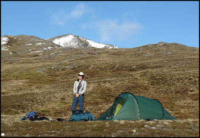A wild camp below Gulvain