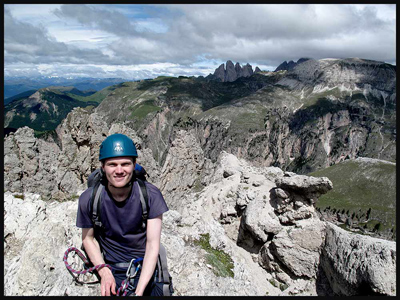 Mike on a Via Ferrata route