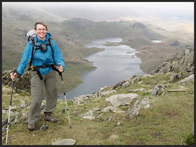 Susan on Snowdon