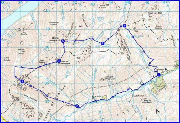 Creag Mhor route