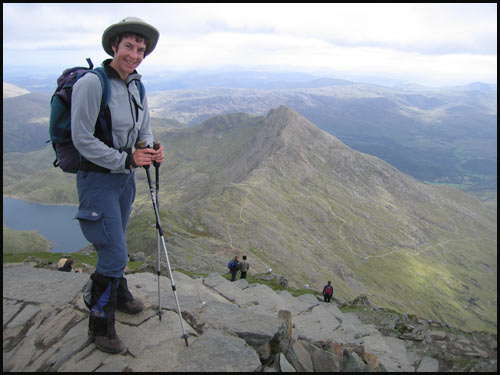 Sue on Snowdon - 14/9/07