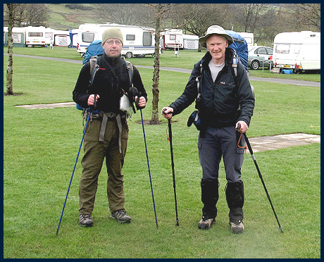 Martin and Markus, setting off from Aberfeldy