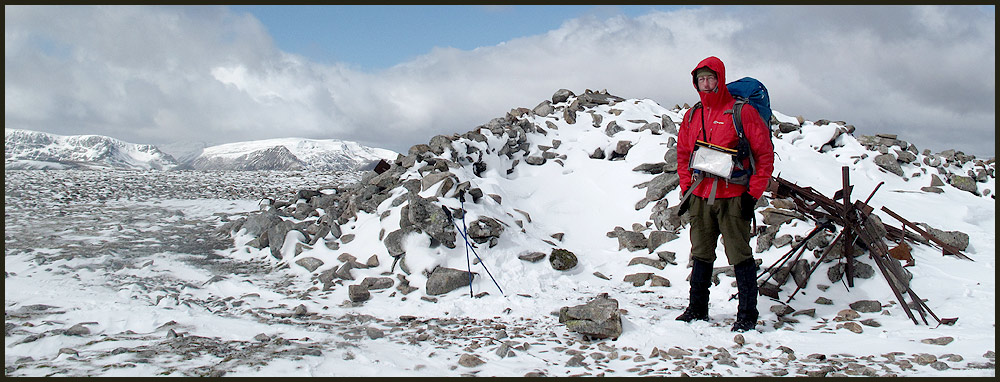 On the Munro summit of Beinn Udlamain - 1011 metres