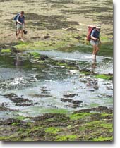 Colin and Sue crossing the creek