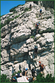 Up the stemples on Stobel