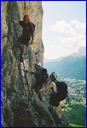 Andy, Richard, Liz & view of Cortina