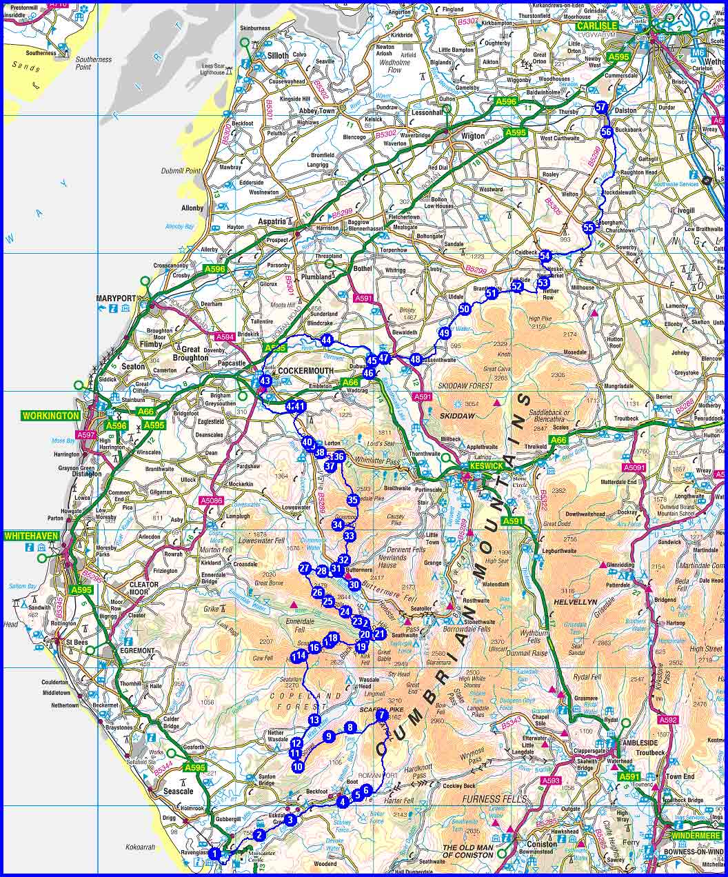 Map of route