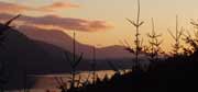 Sunset over a loch