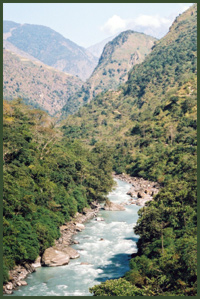 Brahmin hill & the Marsyangdi river