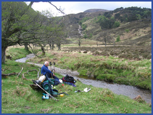 Alan Kay enjoys a brew in Strathfarrar