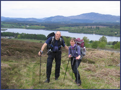 Bob and Rose Cartwright, above Loch Ness