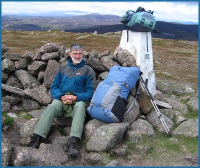 Graham Brookes summits Battock on his 18th crossing