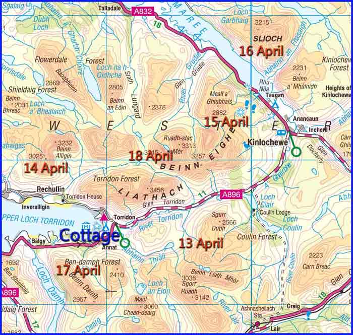 Map of the Torridon area