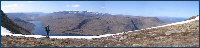 Loch Damh and Applecross from Beinn Damh