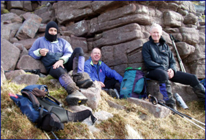 Sheltering from the wind on Quinag