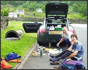 After being rudely awoken by our wake up call, Alan was ready with an excellent bacon buttie 