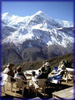 Lemon tea stop overlooking Annapurna range