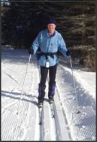 Strangely upright skier!