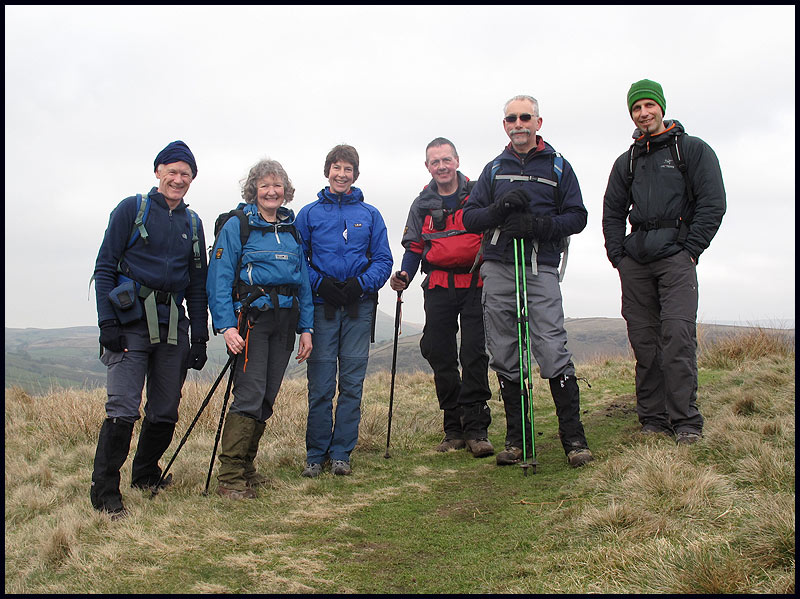 Wolfgang joins us in the Peak District - Left to Right: Martin, Viv, Sue, JJ, Rick, Wolfgang