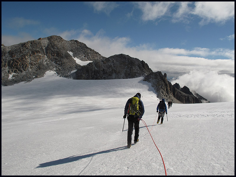 Avoiding crevasses in the Alps