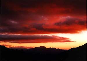 Magnificent sunset from the Refuge